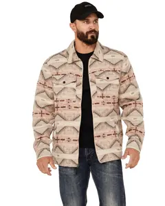 Rock & Roll Denim Men's And Southwestern Zip Jacket - Bm92c01918