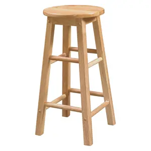 Backless Wood 24" Counter Stool - Natural - Linon