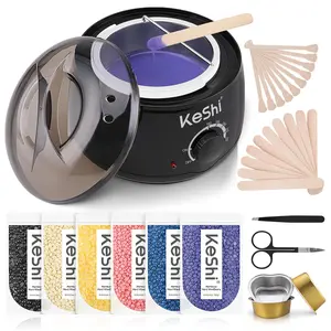 Waxing Kit, Painless Hair Removal Wax Warmer with 6 Bags Hard Wax Beans for Full Body, Legs, Face, Eyebrows & Bikini— Ideal for Both Women & Men supplies