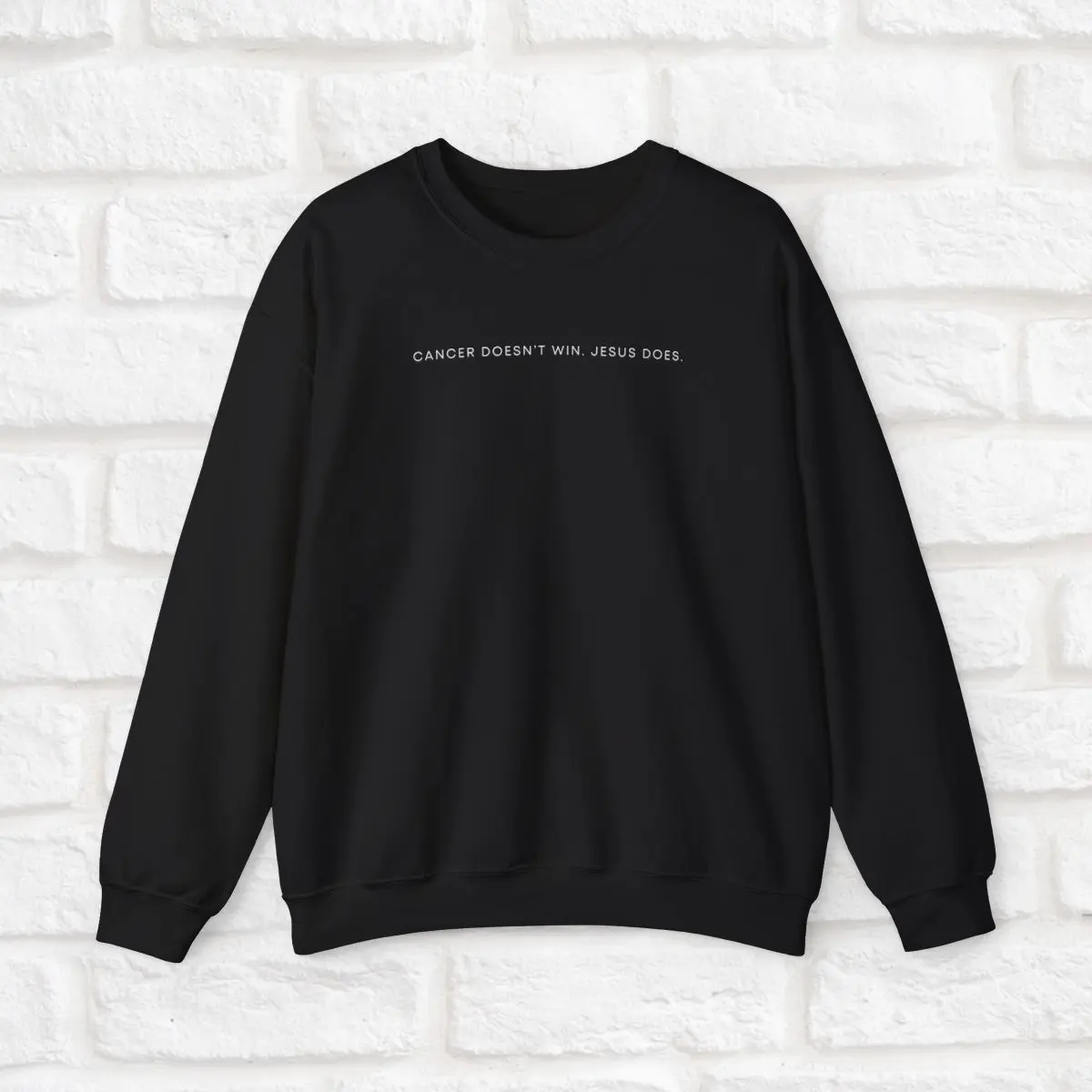 Religious Sweatshirt, Cancer Awareness Gift, Inspirational Crewneck Jumper, Christian Apparel, Faith Clothing, Chemo Survivor, Religious