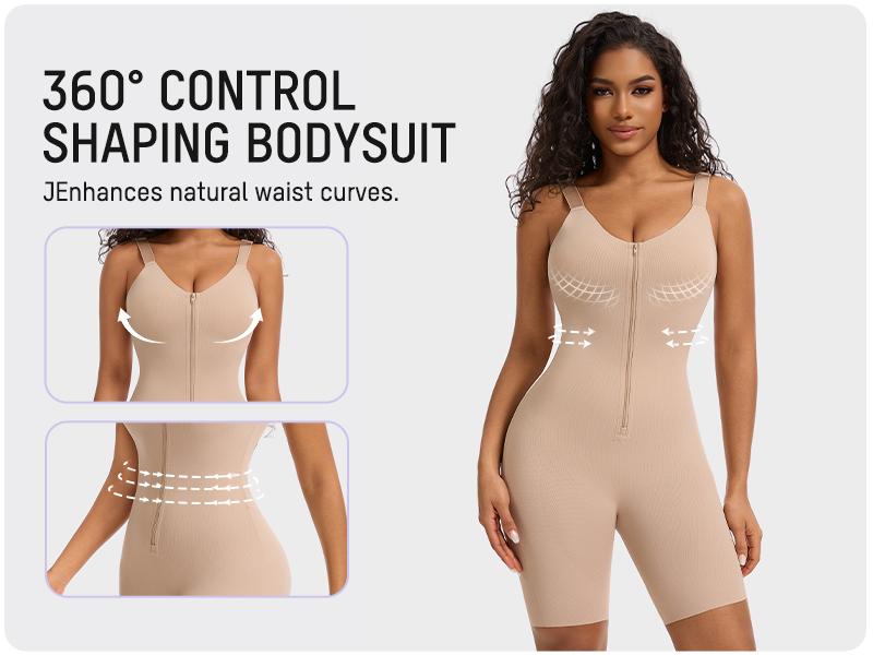 SHECURVE Easyslide Shapewear Stronger Tummy Control Butt Lifter Faja Back Pull Down Breathable Body Shaper for Women Summer Outfits Postpartum Minimalist Womenswear