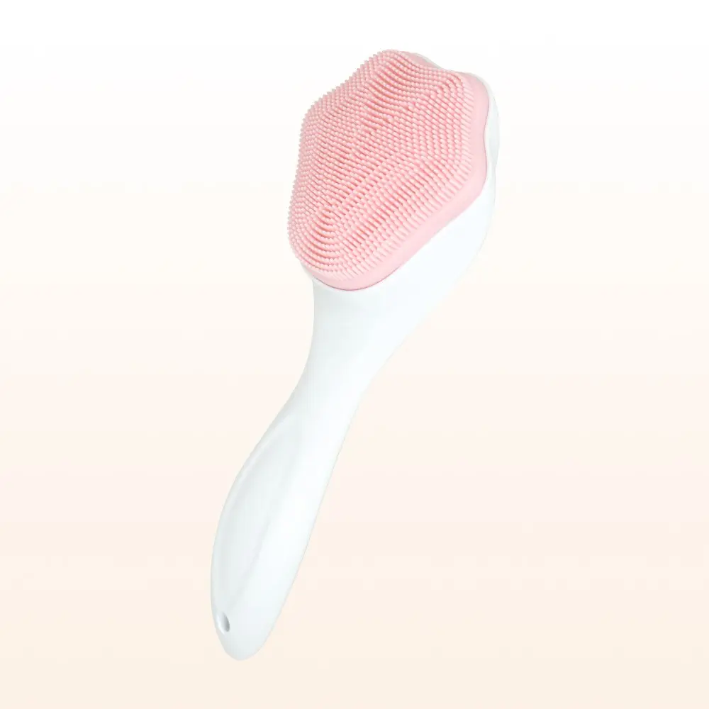 Long Handle Silicone Face Brush, Soft Silicone Bristles, Gentle Cleansing, Deep Pore Cleaning, Ergonomic Design, Essential Skincare Tool, Facial Cleansing Brush, Facial Cleansing Tools