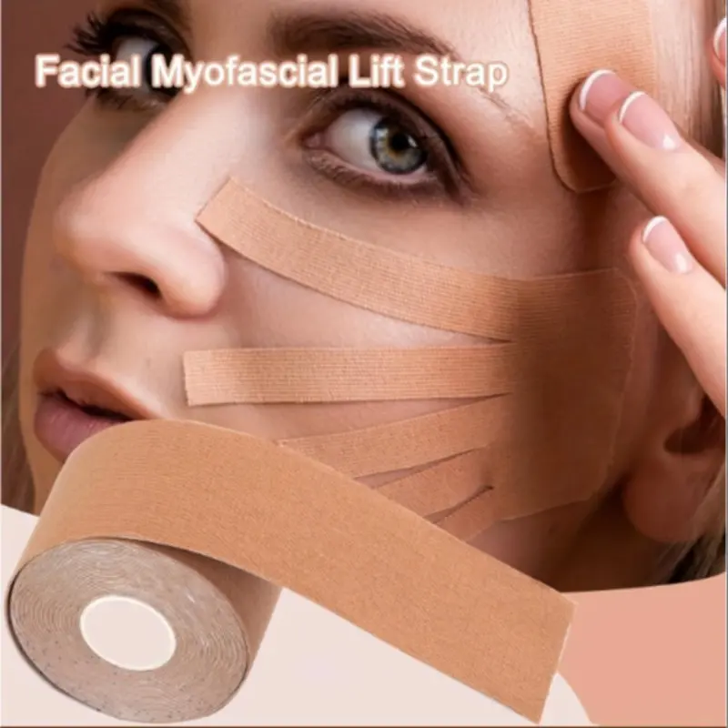 High Elasticity Anti-Wrinkle Smooth Facial Tape for Face & Neck, Gentle Multi-Purpose Adhesive for Forehead Lip Chin Care Tool, Derma Strips, Facelift Tape for Face Invisible