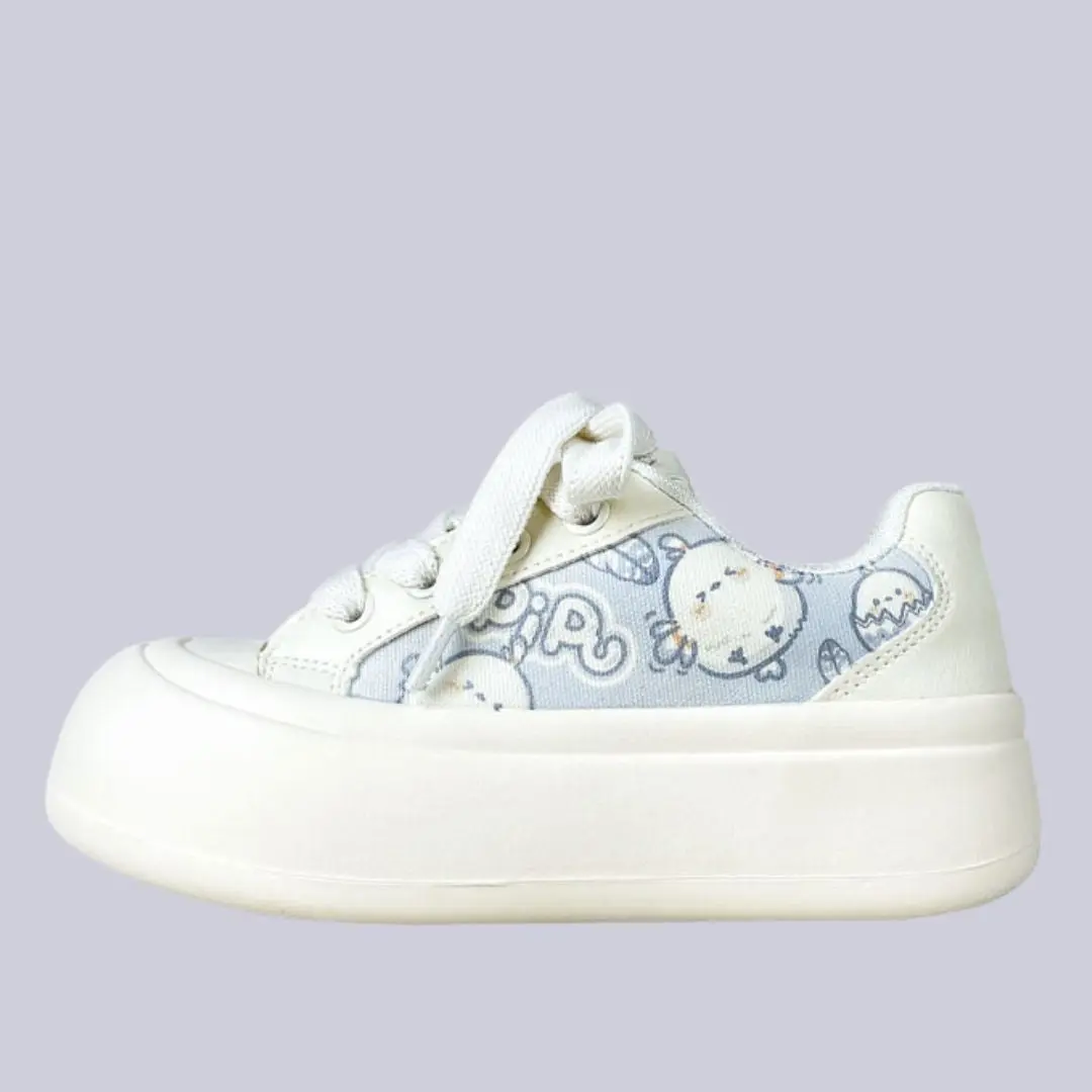 Pipu Baby Chick Blue Print Chunky Sneakers - Women's