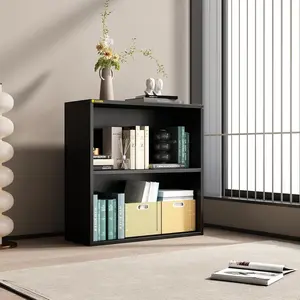 HOMES: INSIDE + OUT Apexa 2-Tier Cube Storage Organizer Shelves, Stackable Wood Bookcase Fits Cubby Bins for Organization, Dorm Teen Room Decor & Home Office