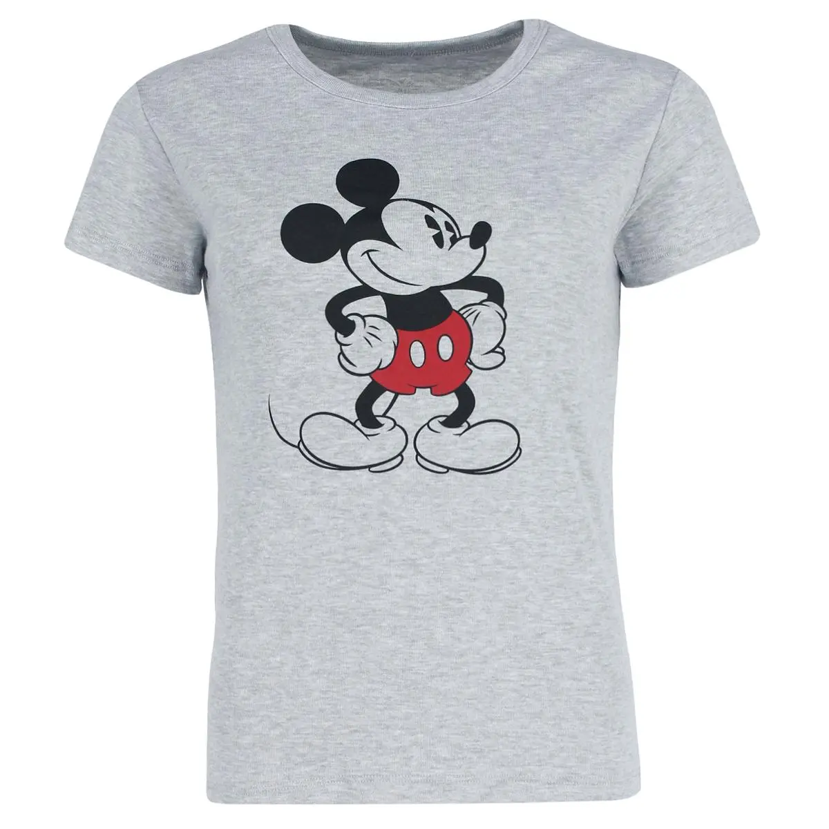 Jerry Leigh Women's Plus Size Disney Mickey Crewneck Short Sleeve Tee, T-Shirts