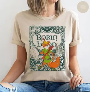 Comfort Colors Vintage #RoobinHood 1973 Shirt, Characters Portrait T-shirt, Magic Kingdom Tee, Family Trip Gift Idea