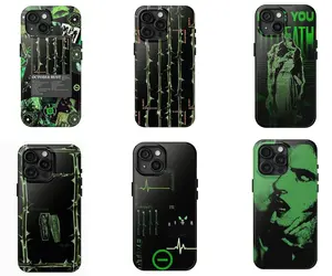 Type 0 Negative Green Logo Phone Case, Metal Band Merch for iPhone 11 12 13 14 15 16 Pro Max Plus X SE, Samsung S21 S22 S23 S24 S25