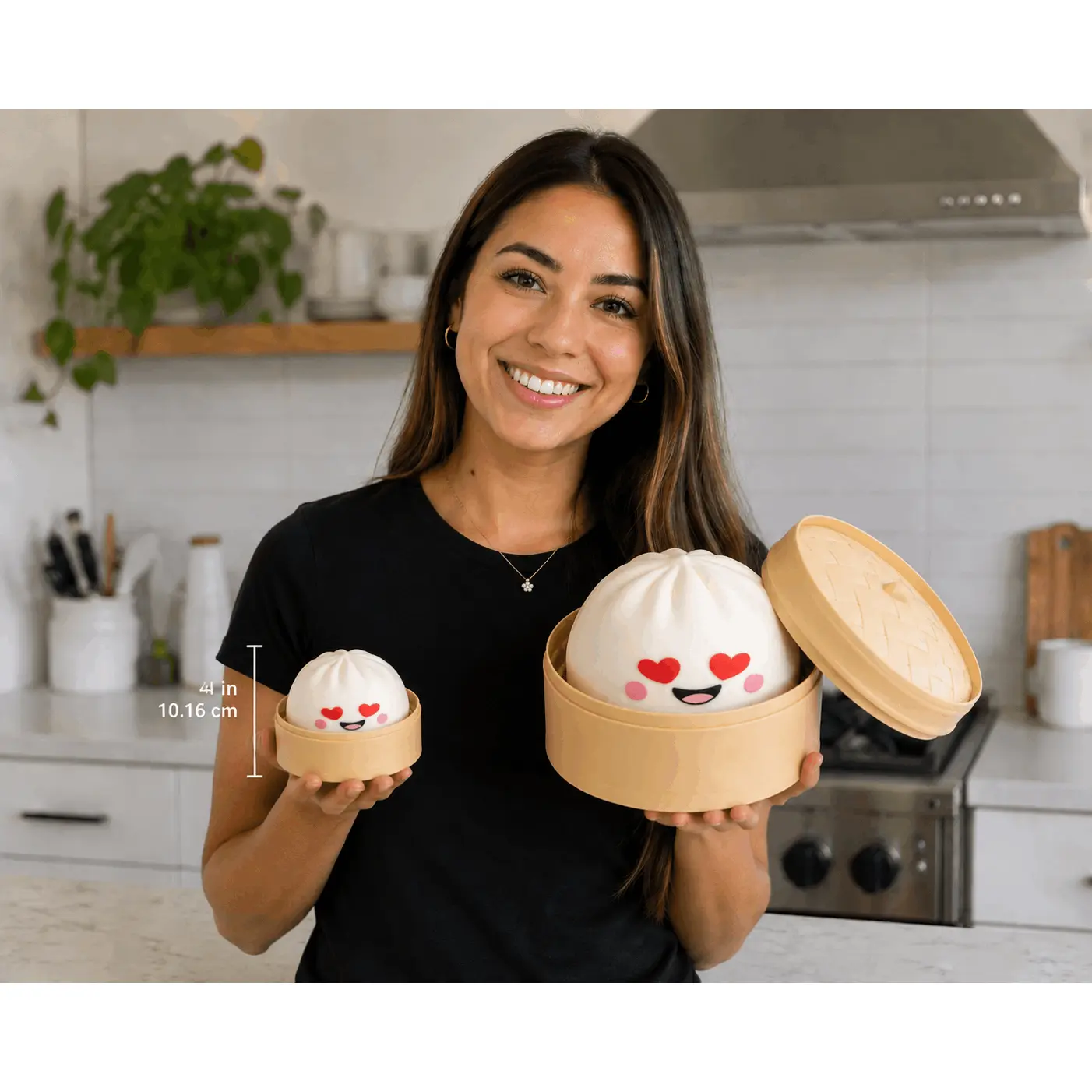 1-Piece Random Color Jumbo Dumpling Squishy Stress Toy – 6-Inch Giant Soft Squeeze Stress Ball for Adults & Teens, Slow-Rise Decompression Fidget Toy for Anxiety Relief, Desk & Home Relaxation Toy