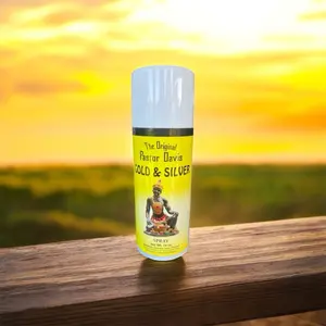 Gold & silver. 14 oz spray. Gold & silver. 14 oz spray.