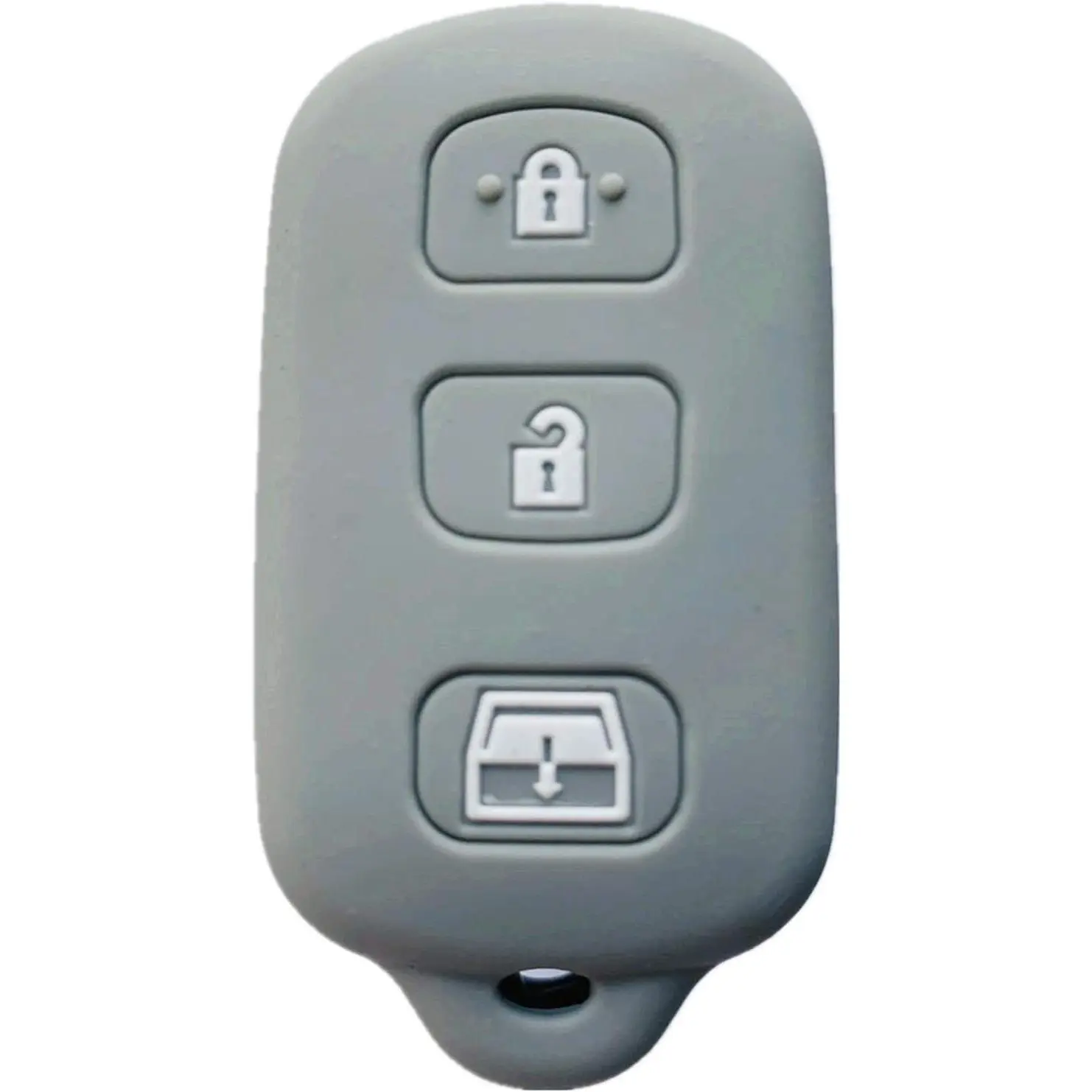 Gray Synthetic Rubber Car Key Case - Durable, Fade-Resistant Damage Guard Fit for 1999-2009 Toyota 4Runner, 2001-2008 Toyota Sequoia, HYQ12BBX, HYQ12BAN, HYQ1512Y Keyless Entry Remote Control Protector