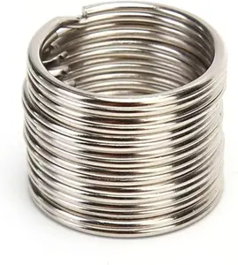 100pcs Split Key Rings Bulk Silver Anti Rust Metal Keychains 25mm Durable Alloy Rhodium Plated for DIY Projects and Keychains Compact Easy to Carry Premium Durable Material Nickel Plated Coating