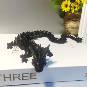 Mini Dragon Design Desktop Figurine, Art Figurine, Desktop Statue, 1 Count 3D Printed Creative Desktop Ornament, Home Decor Supplies for Living Room Bedroom Office, Home Decor Accessory