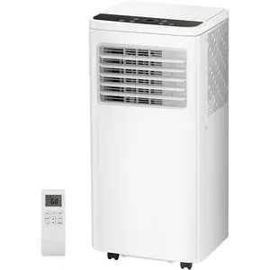 COWSAR Air Conditioner cool Up to 350 Sq.Ft, Portable AC with Dehumidifier & Fan, 24Hrs Timer/Remote Control/Installation Kits, No installation required, AC Unit for Bedroom, White