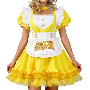 FNAF Midnight Yellow Dress | Golden Freddy Costume | Five Nights at Freddy's Cosplay Outfit for Halloween & Conventions
