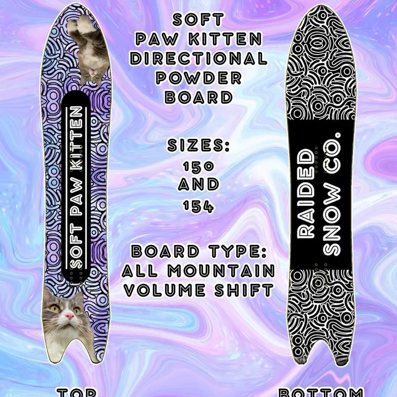 Soft Paw Kitten Pow Board Carbon Snowboard
