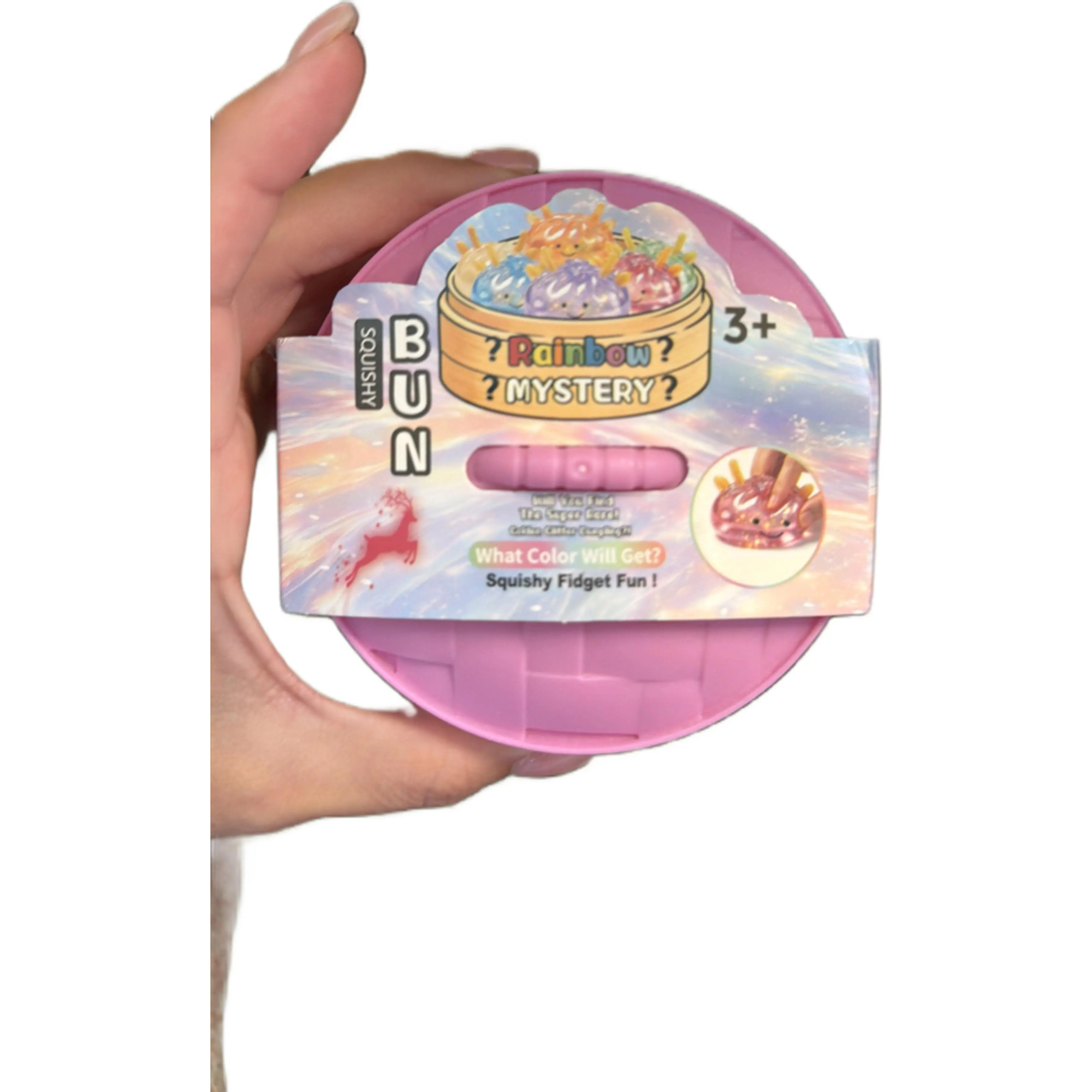 Squishy Bun Rainbow Mystery Fidget Fun - What Color Will Get? - 3+ - Mystery Color - Squishy Fidget Fun 1