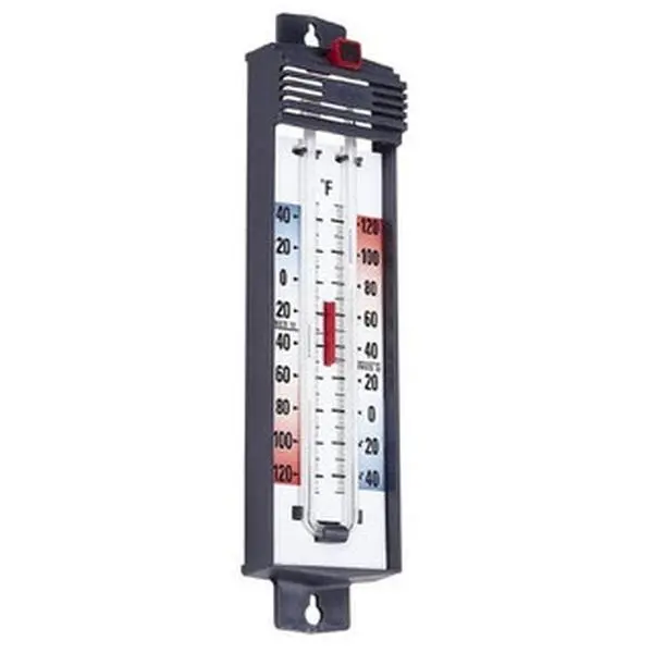 Taylor USA -40 to 120°F, Min and Max Thermometer 5 Inch Long x 4-3/8 Inch Wide, Push Button Reset Thermometer 5460