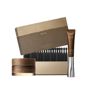 GUYU Ginseng Anti-aging Skincare Set - Ginseng EMS Eye Cream & Ginseng Collagen Moisturizing Cream & Ginseng Firming Brightening Essence 30/60 Tubes*1.5ml, Collagen, Peptide, Compound K, Asian Anti-Aging, #summerwins #dealsforyoudays,summerwins