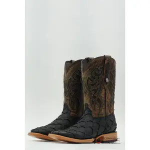 LA HERRADURA MENS PEZ CLON NEGRO MATTE SQUARE TOE