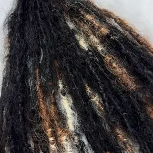 Mixed Coffee Temporary Loc Extensions Handcrafted 20 Inches Fully Synthetic 20 Locs Per Bundle Versatile Styling Options