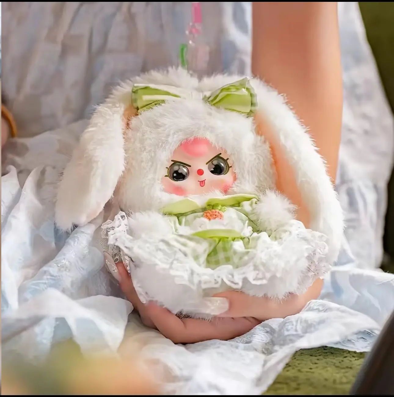 BB3-BABY THREE-Macchiato Mini Bunny Bag bilnd box-Plush Collectible Toys,Bunny Plush Dolls，Soft Furry Collectibles，Backpack or clothing decoration，Stuffed Animal