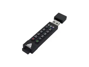 Apricorn 16GB Aegis Secure Key 3z USB 3.1 Flash Drive - 16 GB - USB 3.1 - 77 MB/s Read Speed - 72 MB/s Write Speed - 256-bit AES - TAA Compliant (ASK3Z-16GB)
