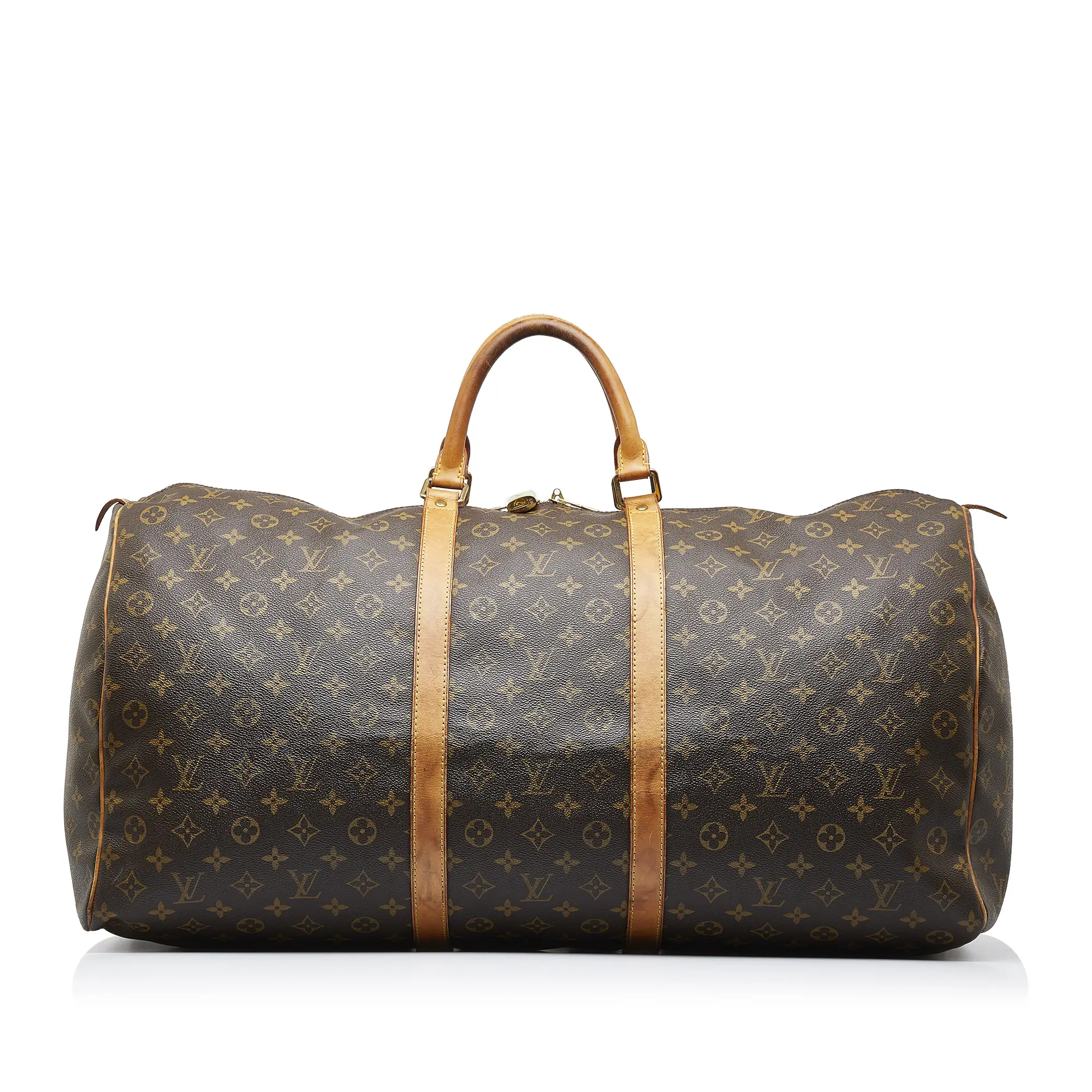 Pre-owned Louis Vuitton Canvas x Monogram Canvas travel bags Louis Vuitton Bandouliere Monogram Keepall travel bag 60