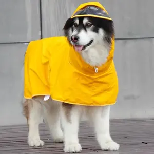 Puppy Raincoat Pet Rain Cape Full Body Protection Belly Coverage Corgi Medium & Large Dogs Golden Retriever Alaskan Waterproof Dog Clothing
