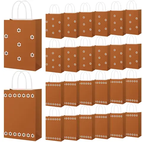 24pcs Disposable Paper Mexican Cielito Lindo Party Favor Bags with Handles - Festive Wrapping, Colorful Packaging, Gift Idea, Party Gift Packs for Cinco de Mayo Mexican Theme Celebrations, Birthday Ideas