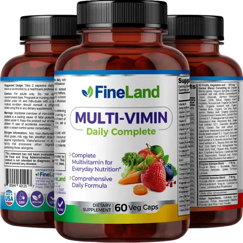 FineLand MULTI-VIMIN Daily Complete 22 Vitamins, 42 Fruits, Vegetables and Herbal Blend Healthcare Natural