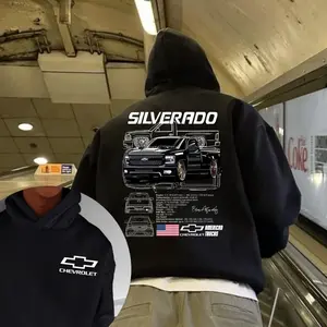 Chevy Silverado Black Truck Hoodie, Sweatshirt, T-Shirt – American Pickup Lover Shirt, Duramax Diesel Streetwear, Custom Chevy Gift for Men