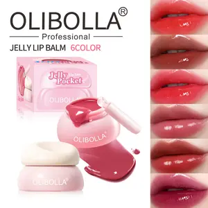 OLIBOLLA Jelly Gloss Lip Pot: Glass Finish, Transfer-Proof & Non-Stick, Mirror Shine, Long-Lasting Hydrating Lip Gloss in Jar