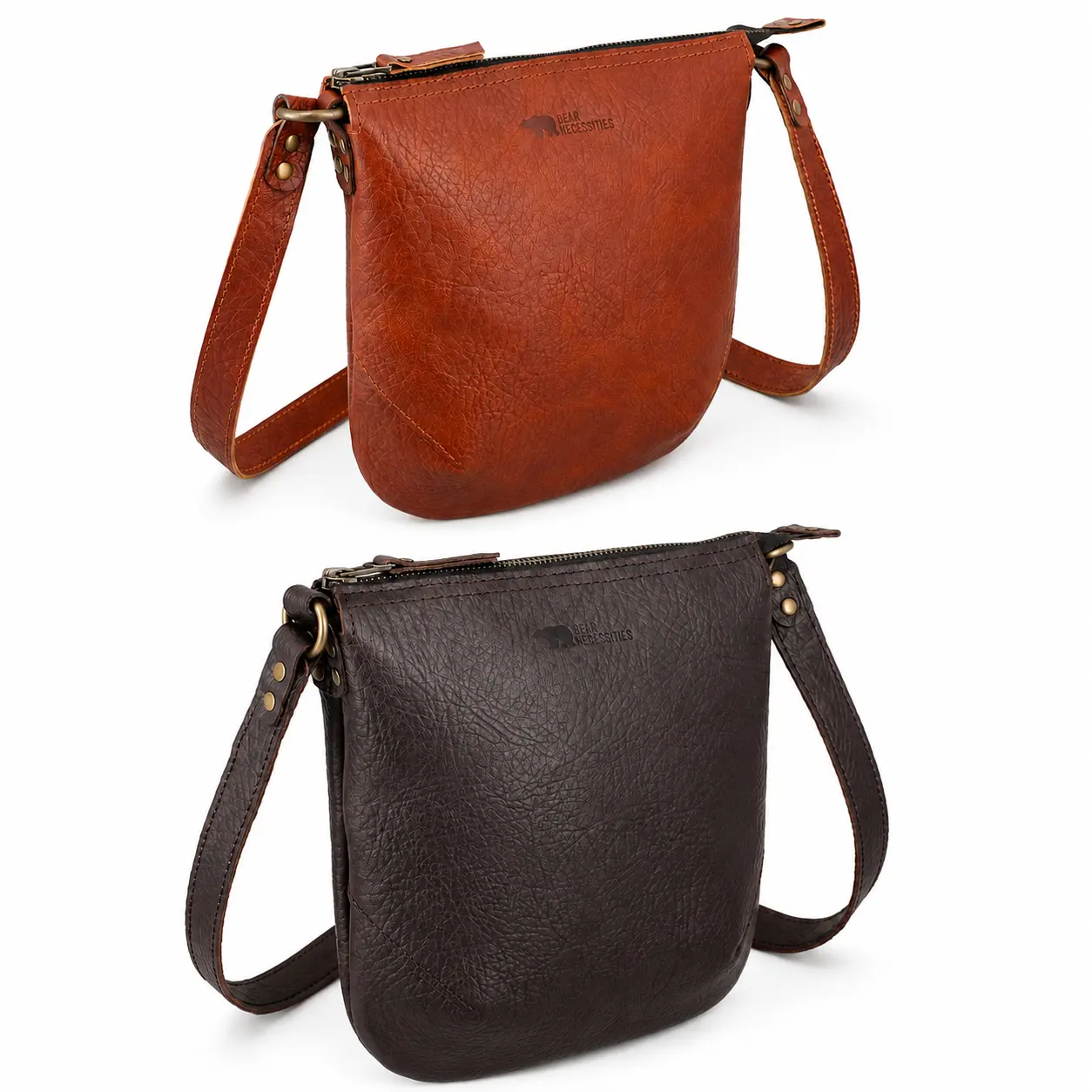 Rodeo Leather Cross Body Bag by Bear Necessities - Chic, Minimalistic, Everyday Carry, Vintage Style