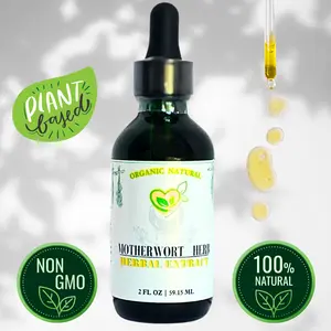 Motherwort Herb Tincture 2oz | Alcohol-Free Gut & Calm Aid Natural Liquid Herbal Drops Healthcare Organic