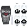 Creepy Reusable Vampire Fangs Denture Set - 4 Pairs Multi-Size Resin Props with Clean Sticking Adhesives, Edgy-Elegant Gothic Accessories for Adults, Halloween Party Supplies, Oral Care Item, Fangs For Halloween