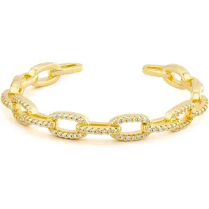 Gold Cuff Bangle Bracelets for Women: 14K Gold Plated Adjustable Open Design – Flat Hollow Butterfly with Cubic Zirconia, Thoughtful Jewelry Gift