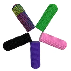 Little Ouchies Grippie Portable Vibrant Colors Stim Tool with Firm Plastic Spikes for Anxiety & Stress Relief, Clip to Keys for On-the-Go Comfort Pain Stimulation Impulse Management