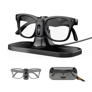 BOBOVR CG2 Charging Dock Compatible with Ray-Ban Meta (Wayfarer/Headliner/Skyler) & Oakley HSTN – Magnetic Desk Dock + Portable Battery Clip, Smart Glasses Charger with Travel Case