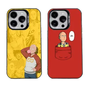 One P-Punch Man Saitama Phone Cases For iPhone 17 16 15 14 13 12 11 Promax Pro Air Plus Black Candy Matte Cover