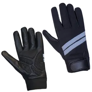 Wheelchair Full Finger Gloves with Anti-Slip Grip, Breathable & Reflective