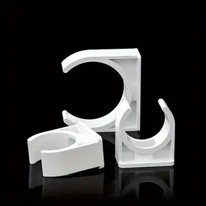10pcs White U-shaped Clamp for Conduit - Leak-Proof Water Pipe Securement, Hose Brackets with 20mm Inner Diameter, Durable and Easy Installation