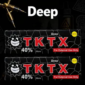 Deep Numbs TKTX-Black 40% 10g*2PCS Professional Tattoo Kream Painless Soothing Cream for 4-8 Hours Local Relief Maximum Intensity Beauty Personal Care Cosmetic