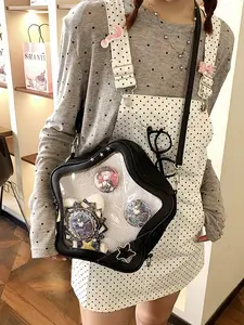 RIVERICH Ita bag Japanese cute pain bag anime sweetcool hot girl star mini backpack soft girl versatile messenger bag