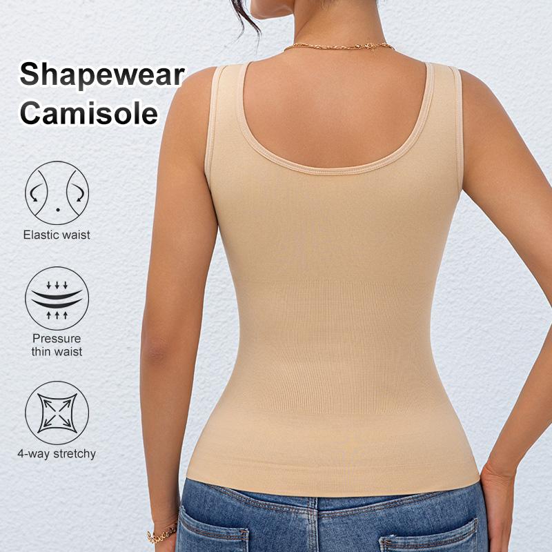 Women's Tummy Control Shapewear Tops - Backless Shirt-Style Tank Tops with Smoothing Waist & Abdominal, Sleeveless Layering Garment for Postpartum, Gym, or Casual Attire (No Underwire, Machine Washable)