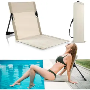 GearUp Depot 1 Pcs Foldable Poolside Chairs Portable Beach Chair ​Folding Poolside Chairs for Edge of Pool for Adults Traveling Camping Picnic Lawn Accessories