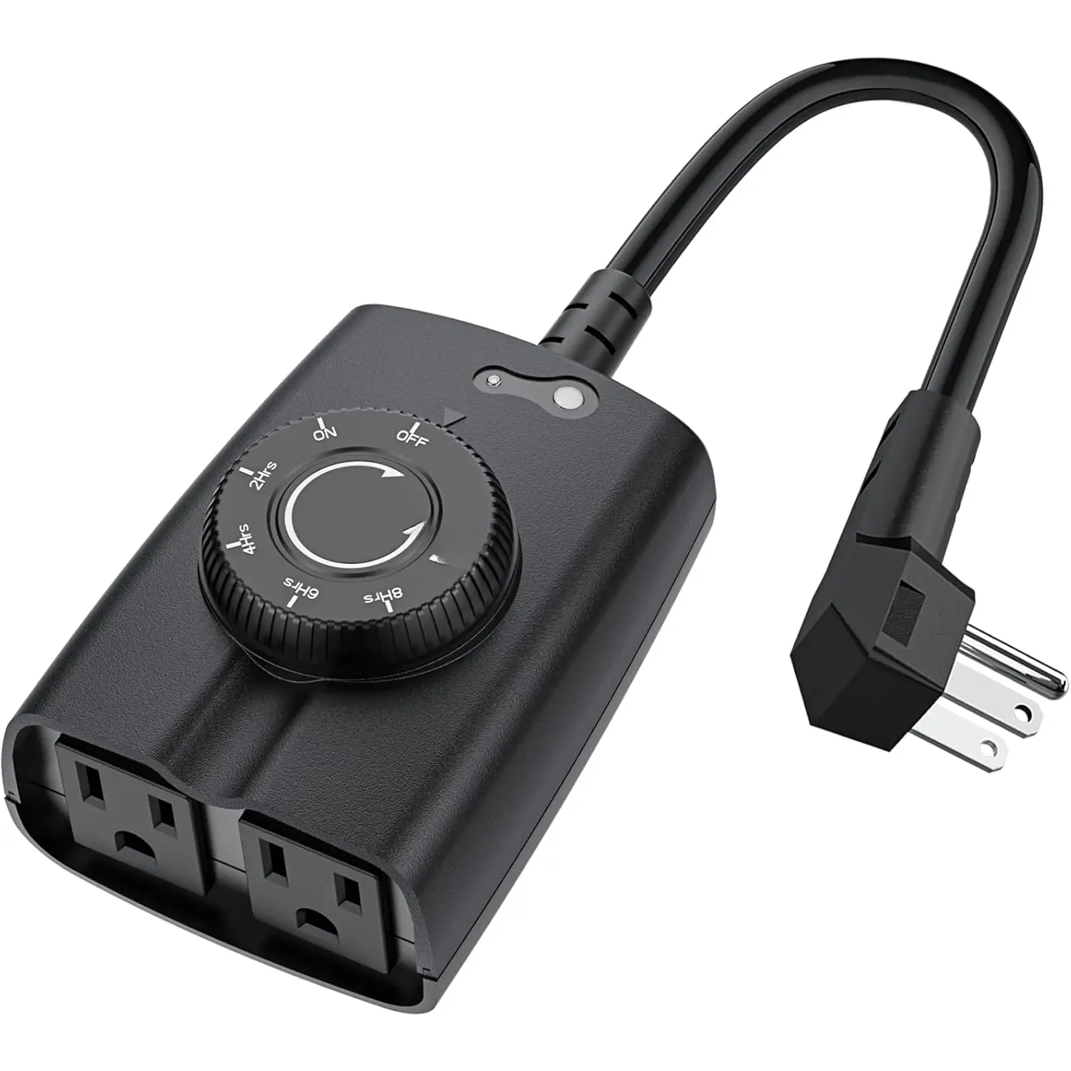 Dusk to Dawn Outdoor Timer for Light Sensor Timer  2 Grounded Outlets Timers for Christmas Light, 15A 1/2HP, CSA Listed (Turns on After Dusk)