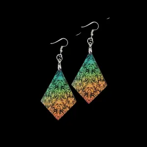 Adult Diamond Shaped Naughty Peen Design Earrings
