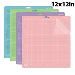 2/4pcs PVC Engraving Machine Pad, Cutting Supplies, Multi-Grip Cutting Mats for Electronic Cutting Machines - Fabric Grip, Sticky Cutting Mat, Durable PVC Material, Ideal for Precision Engraving & Cutting Tasks, Essential Tool Accessory