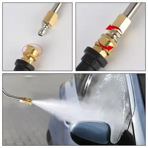 Powerful Roof Cleaner Extension Wand Nozzle Water Spray Lance For Karcher K Series Car Washer Metal Jet With 5 Quick Nozzles